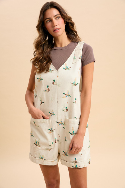 MALLARD DUCK PRINT ROMPER