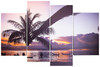 Palm Sunset Canvas 4 PCS SET