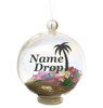 Bubble Ornament with Sea Glass and Natural Sand 2.25"