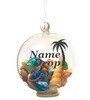 Boxed Bubble Ornament with Shells and Natural Sand 2.25"