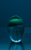 Glass Jellyfish 3 1/4?" Blue