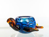 Glass Turtle Tea Light Holder 6"