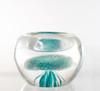 Blue Glass Jellyfish Tea Light Holder 3"