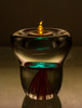 Dark Red Glass Jellyfish Tea Light Holder 4"