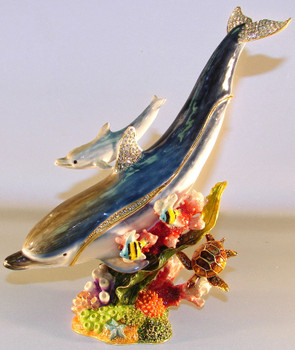 Jeweled "Dolphin" Box 9 1/2"