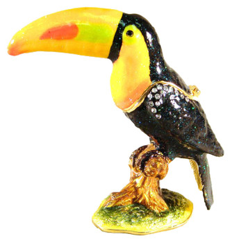 Jeweled "Toucan" Box 3 1/2"