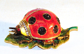 Jeweled "Ladybug" Box 3"
