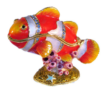 Jeweled "Clown Fish" Box 2 1/2"