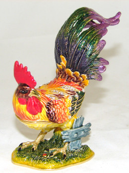 Jeweled "Rooster" Box 4"