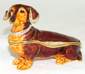 Jeweled "Dachshund" Box 3"