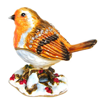 Jeweled "Robin" Box 2 1/2"