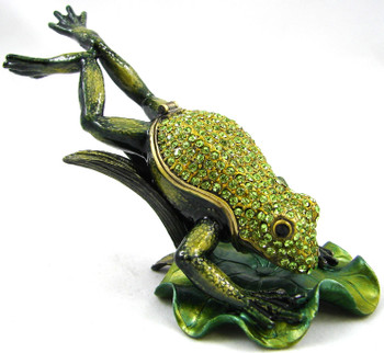 Jeweled "Leaping Frog" Box 5" Jeweled "Leaping Frog" Box 5"