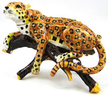 Jeweled "Leopard" Box 4"