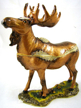 Jeweled "Moose" Box 9" Jeweled "Moose" Box 9"