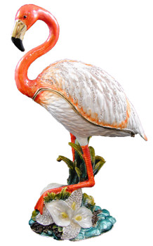 Jeweled "Flamingo" Box 9"