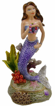 Jeweled "Mermaid Purple" Box 4 1/4"