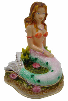 Jeweled Box Mermaid Pink 3"