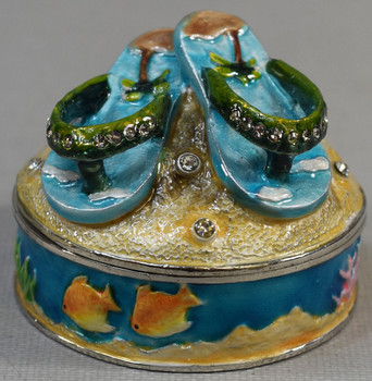 Sand Slipper Jewelry Box 2"