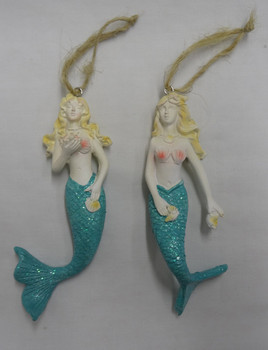 Mermaid Ornament 2 asst 5"