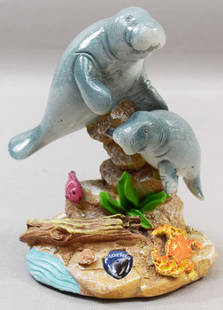 Manatee Figurine 3 1/2" w/Shield