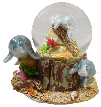 Manatee 65mm Waterglobe w/Emblemtic