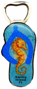 Bottle Opener Magnet - Seahorse 4"