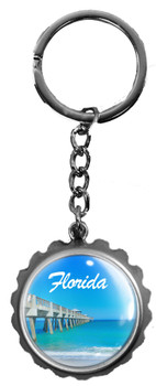 Key Chain Bottle Opener w/ 30mm Emblem