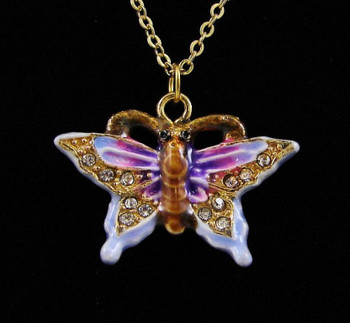 Jeweled "Butterfly" Pendant 3/4"