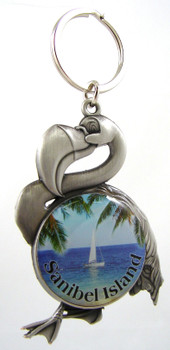 Flamingo 30mm Emblem Keychain 2 1/4"