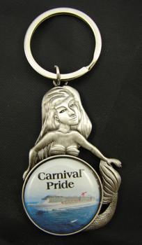 Mermaid 30mm Emblem Keychain 3 3/4"