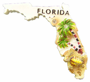 Magnet Florida w/ Turtle 3" Magnet Florida w/ Turtle 3"