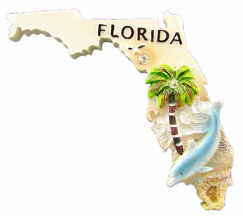 Magnet Florida w/ Dolphin 3"