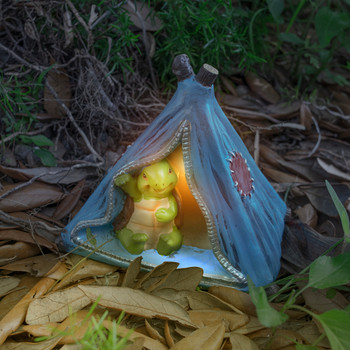 Garden Tortoise in Tent Solar Light 6"
