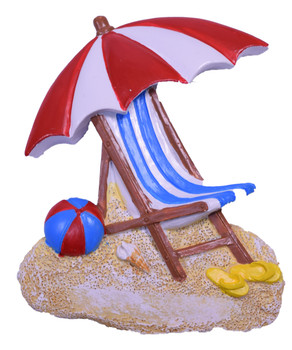 Red Beach Umbrella Magnet 3"