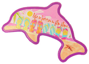 Flip Flops Dolphin Magnet 4"