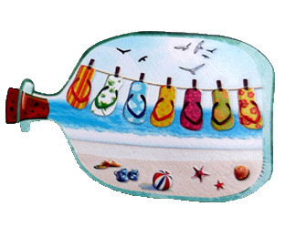 Flip Flops Jar Magnet 3 1/4"