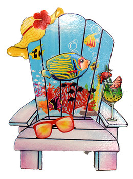 Beach Chair Magnet 3 3/4"