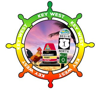 Key West Wheel Magnet 3"