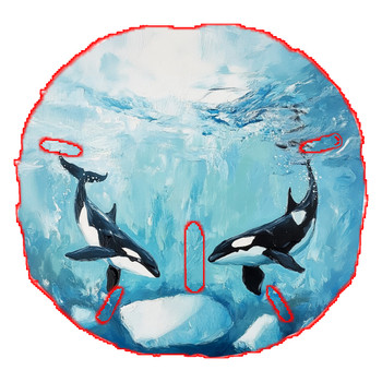 35-Sand Dollar Magnet (Orca) 3"