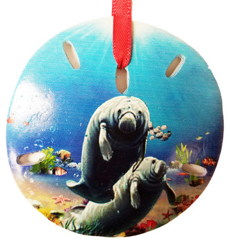 Sand Dollar Mamatees Ornament 3"