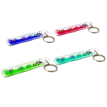 Acrylic Glitter Keychain 4" w/ Name Drop