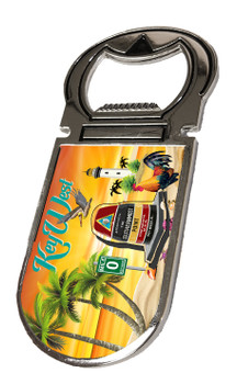 Key West Collage Foil Bottle Opener Magnet