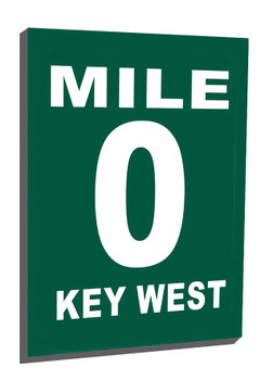 0 Miles Key West Foil Magnet 2 1/2" X 3 1/2"