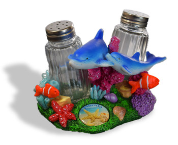 Dolphin Salt & Pepper Emblem 3.5"
