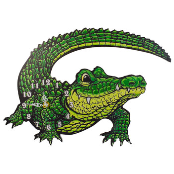Gator Die Cut Clock 13"