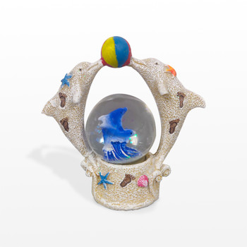 Double Doulphin Sand Water Globe