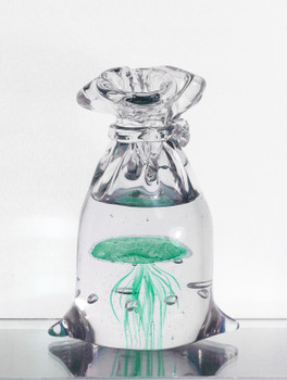 Glass Jellyfish In Bag Blue