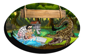 Double Epoxy Foil Gator Magnet