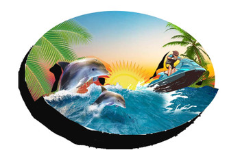 Double Epoxy Foil Dolphin Magnet