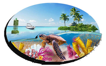 Double Epoxy Foil Turtle Magnet